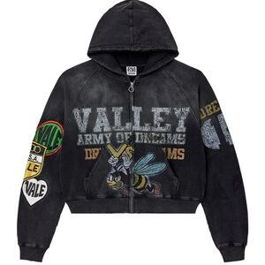 VALE FOREVER ARMY ZIP UP BLACK SIZE M